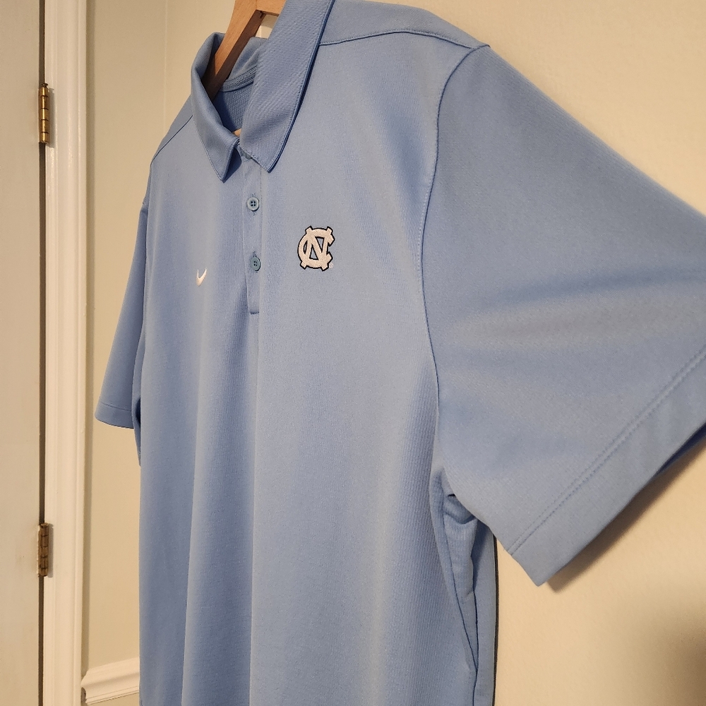 Nike Dri-FIT UNC Tar Heels Polo Golf Shirt XL - Carolina Blue University Of Nc - Picture 5 of 8
